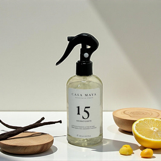 Aromatizante Textil 15 – Vainilla, Cítricos & Madera