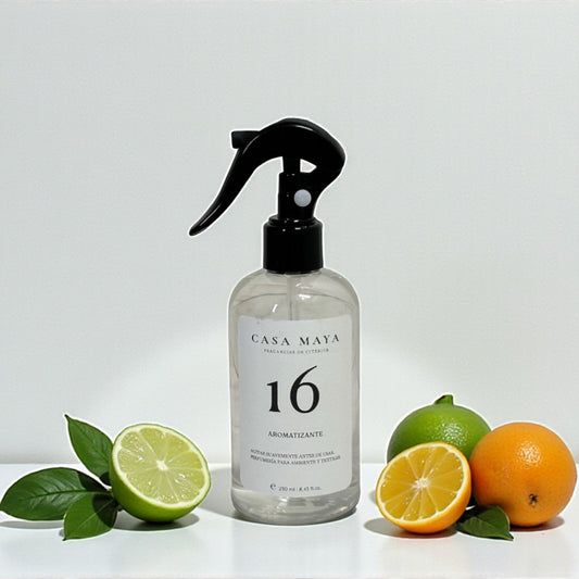 Aromatizante Textil 16 – Limón, Mandarina & Albahaca